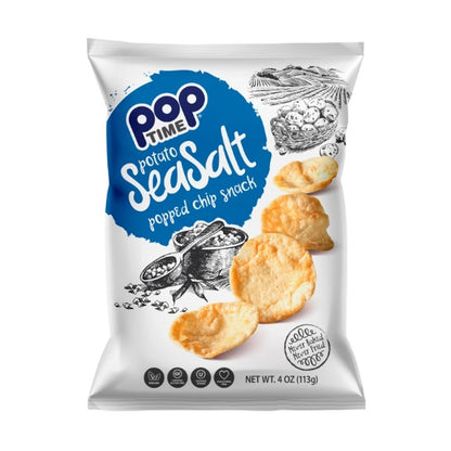 Pop Time Sea Salt Popped Chip Snack 4Oz