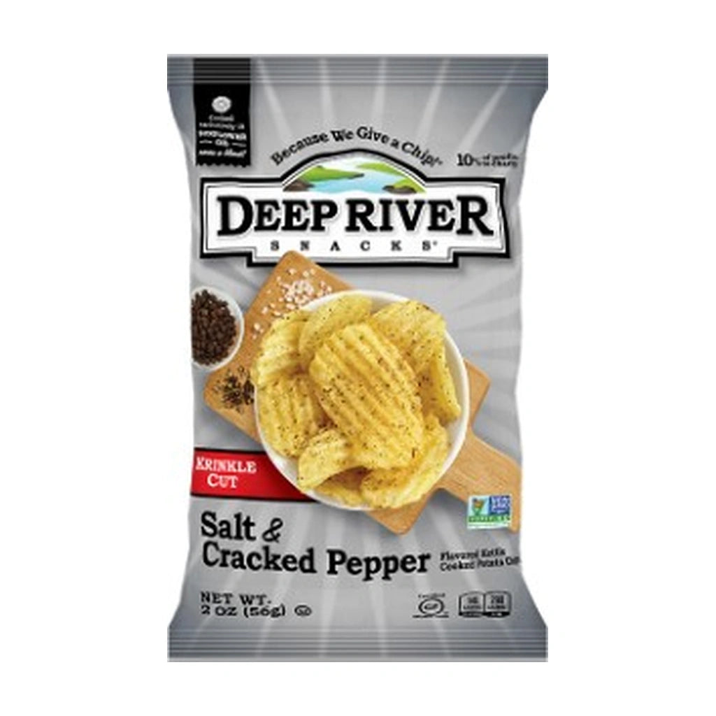 Deep River Slt Crckd Pepr Potato Chp 2Oz
