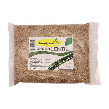 Simply Natural Green Lentil 1Lb