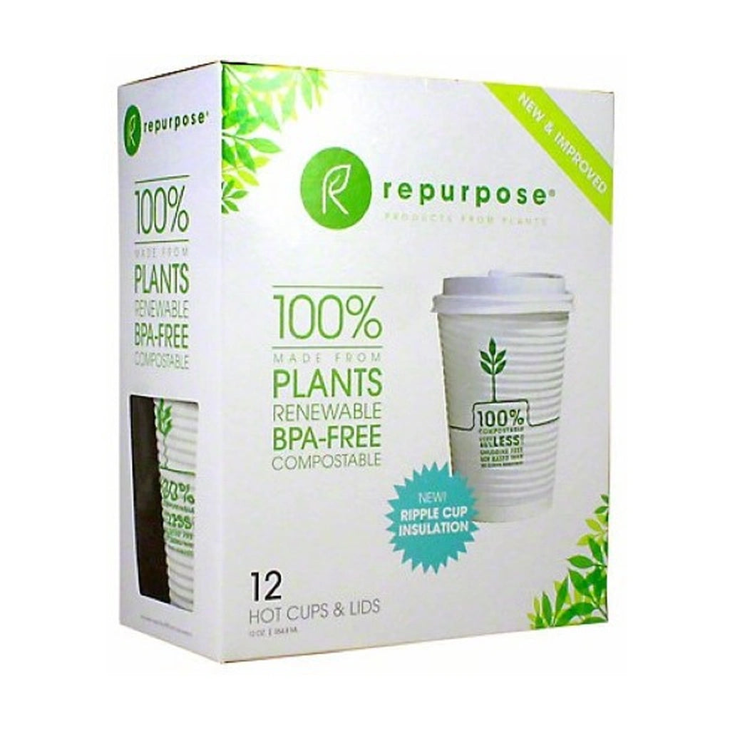 Rp Biodegradable 12Oz Hot Cup & Lid 20Ct