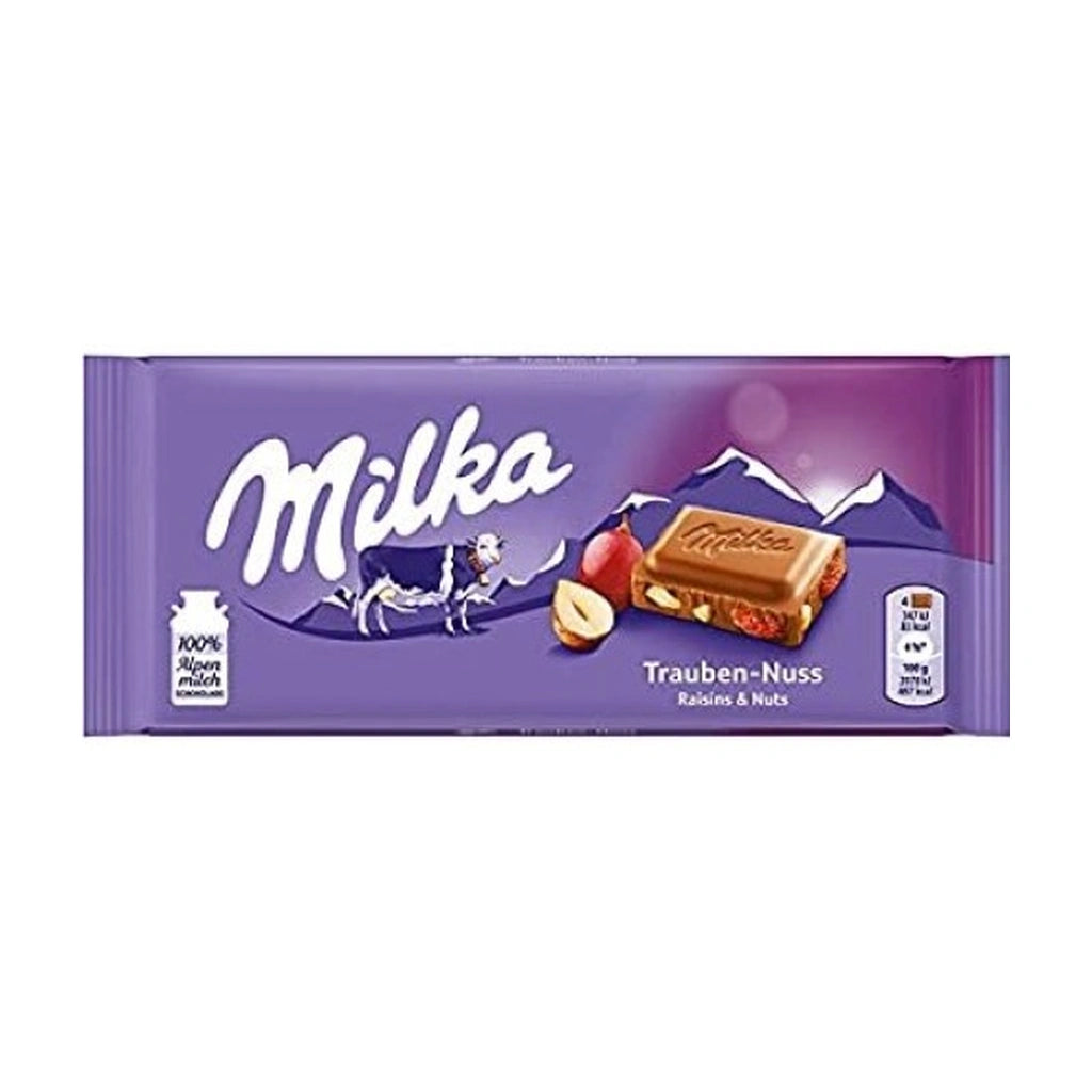 Milka Alpine Chocolate Raisin & Nut 100G