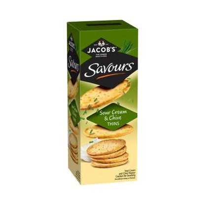 Jacob'S Sour Cream & Chives Thins 150G