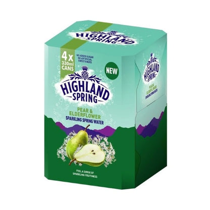 Highland Spring Pear & Elderflower 4Pk