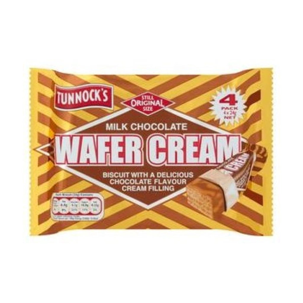Tunnock'S Cream Milk Chocolate Wafer 4Pk