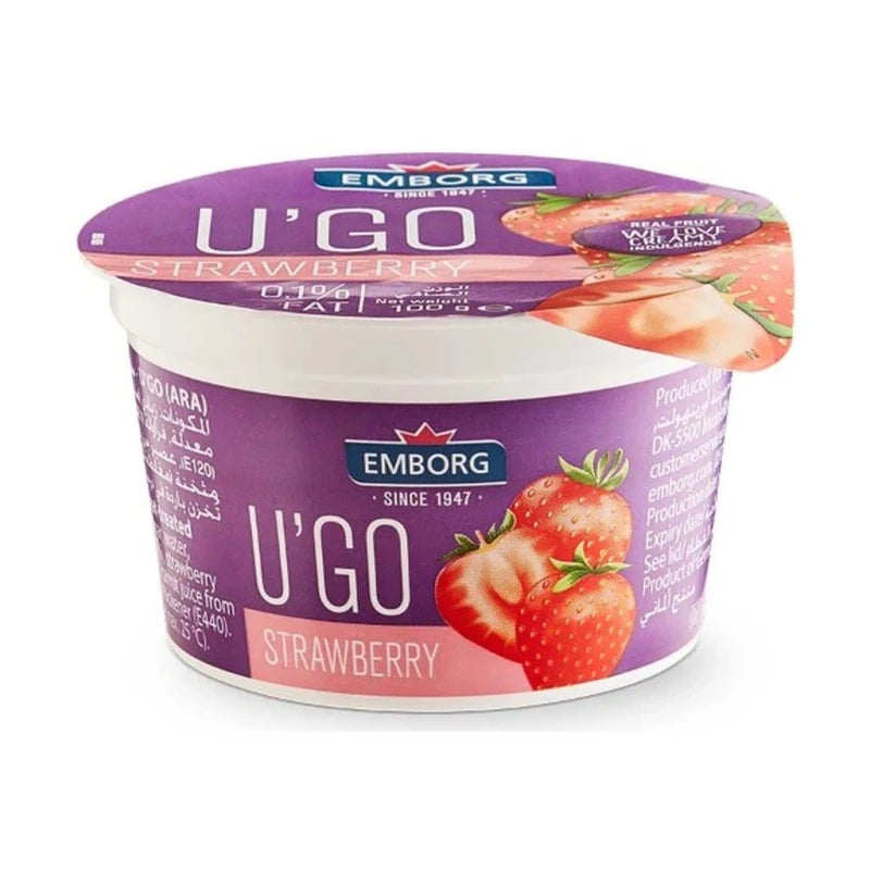 Emborg U'Go Strawberry Milk Dessert 100G