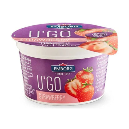 Emborg U'Go Strawberry Milk Dessert 100G