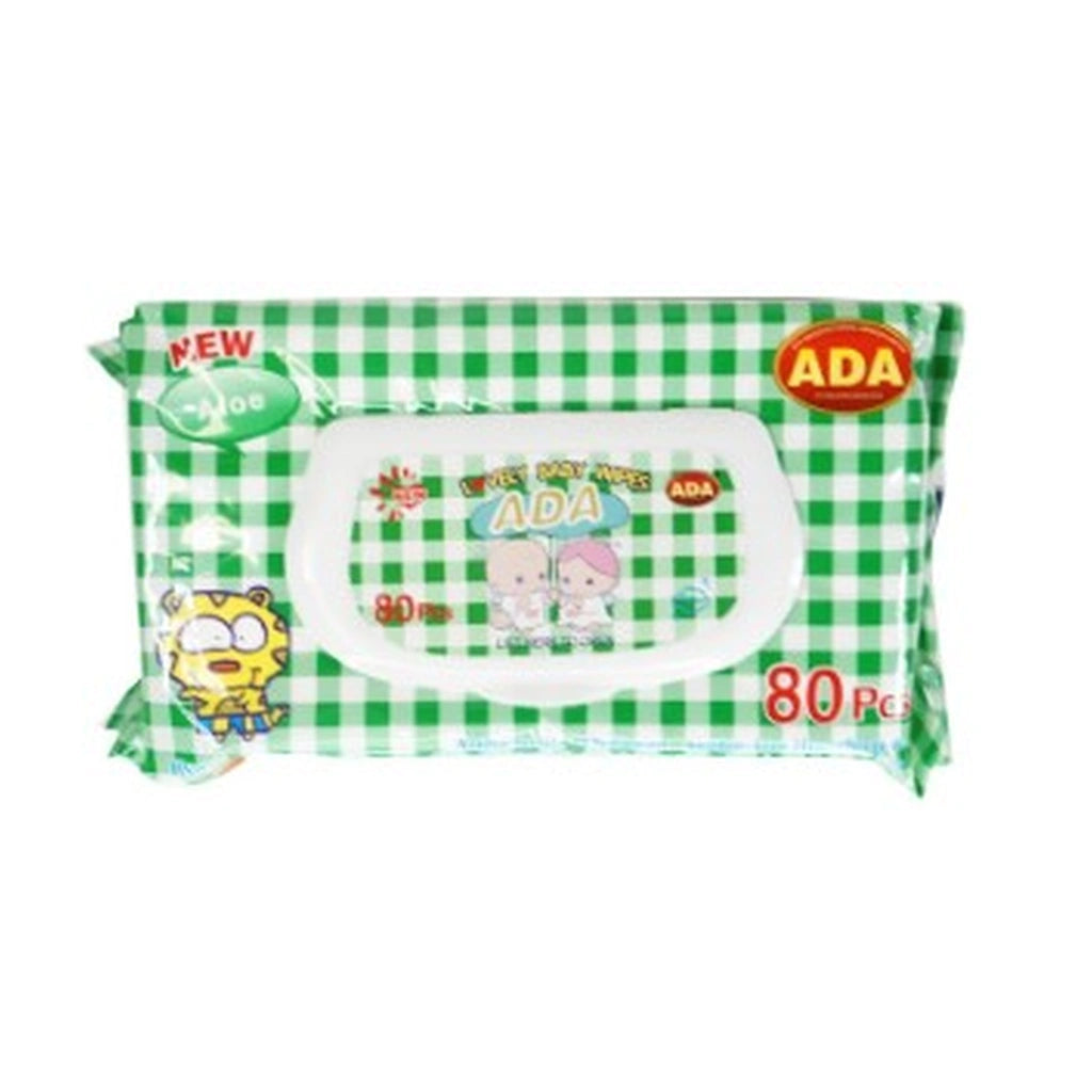 Ada Baby Wipes Large Aloe 80Ct