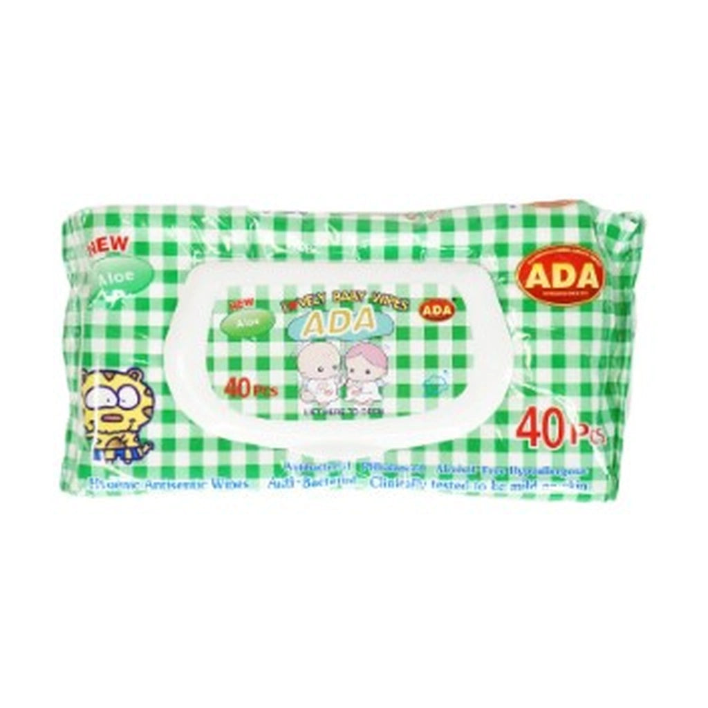 Ada Baby Wipes Aloe 40Ct Medium
