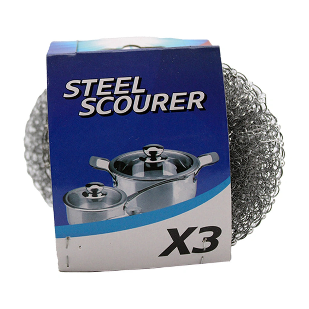 Quality Plus Steel Scourer 3Pk