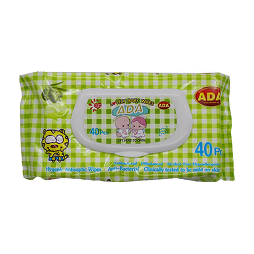 Ada Baby Wipes Olive Oil 40Ct Medium