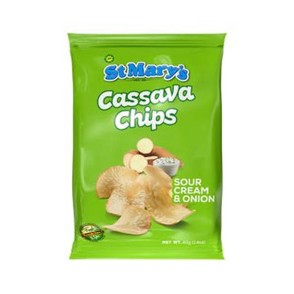 St.Mary'S Cassava Chips S/Cream Onio 40G