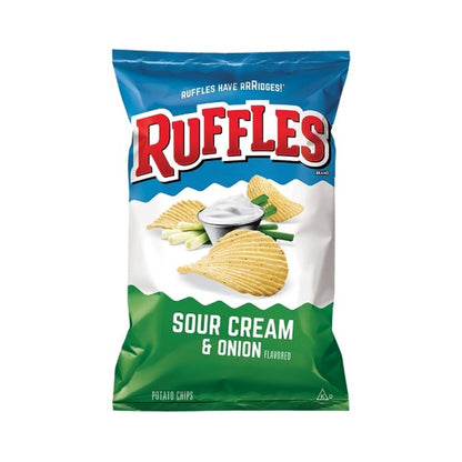 Frito Lay Ruffle Chip Zest Sour Cream On