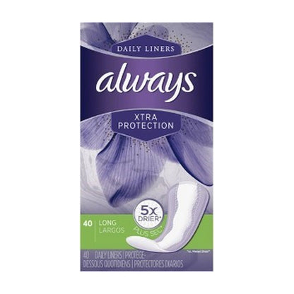 Always Daily Liners Breathable 40Ct