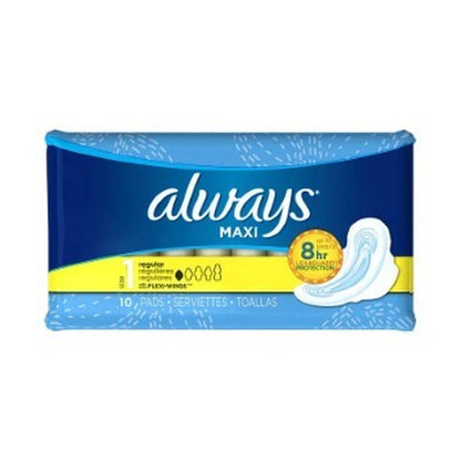 Always Maxi Soft Reg W/Wings 10Ct