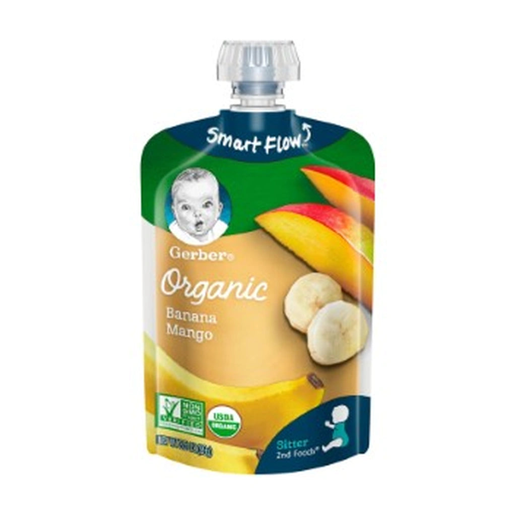 Gerber Organic Banana Mango Puree Pouch