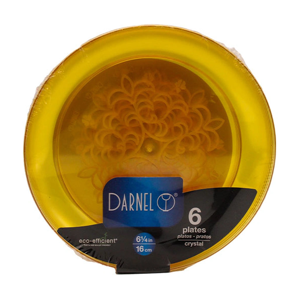 Darnel 6 ?? Plates Clear Yellow 6Ct
