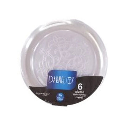 Darnel 9" Plates Clear 6Ct