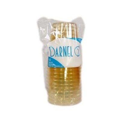 Darnel Clear Yellow Cups 12Oz 12Ct