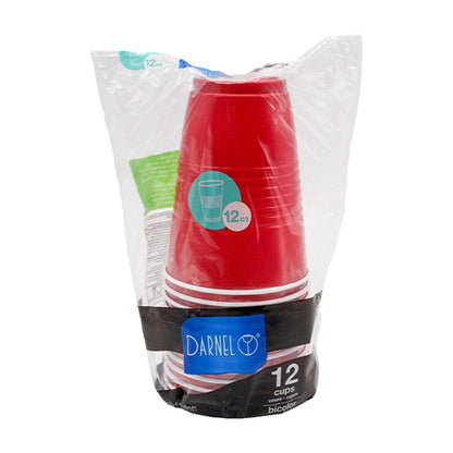 Darnel Red&White Pls Cup 12Oz