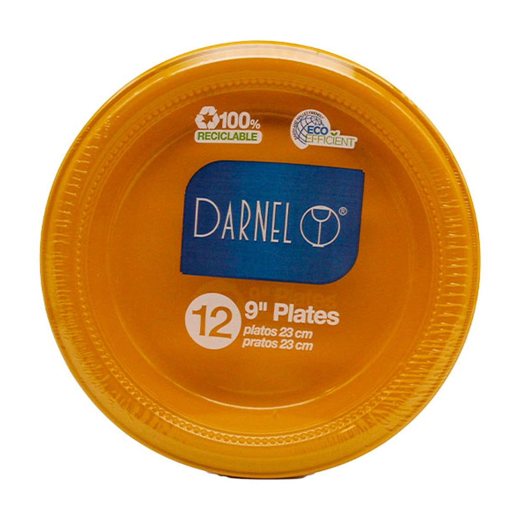 Darnel 9" Coloured Plates Yellow