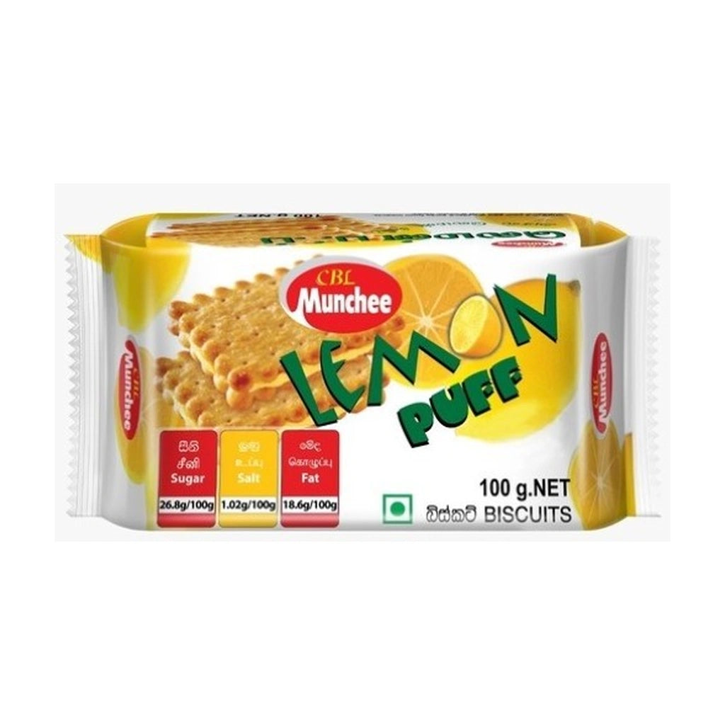 Munchee Lemon Puff Cream Biscuits 100G
