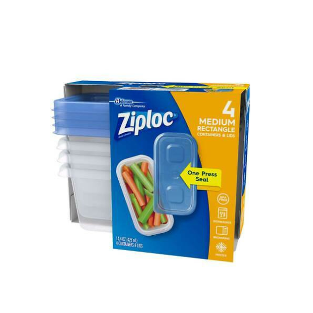 Ziploc Med Rectangle 4Ct