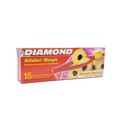 Diamond Slider Bags Medium 15Ct