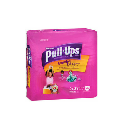 Huggies Pullups Jumbo 2T-3T Girl 25Ct