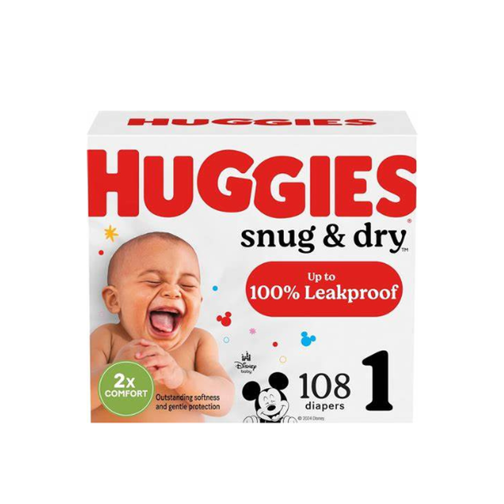 Huggies Snug & Dry Step 1 Giga 108Ct
