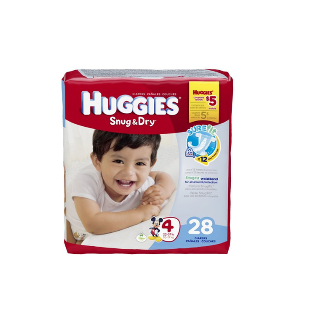 Huggies Snug & Dry Jumbo Step 4 28Ct