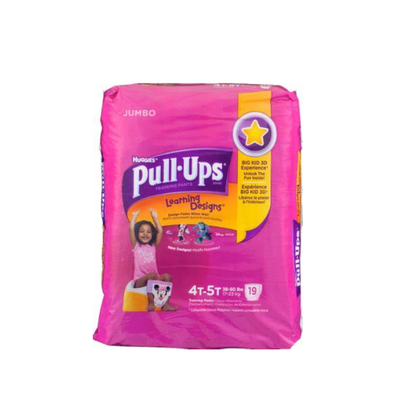 Huggies Pull-Ups 4T-5T Girl Jumbo 19Ct