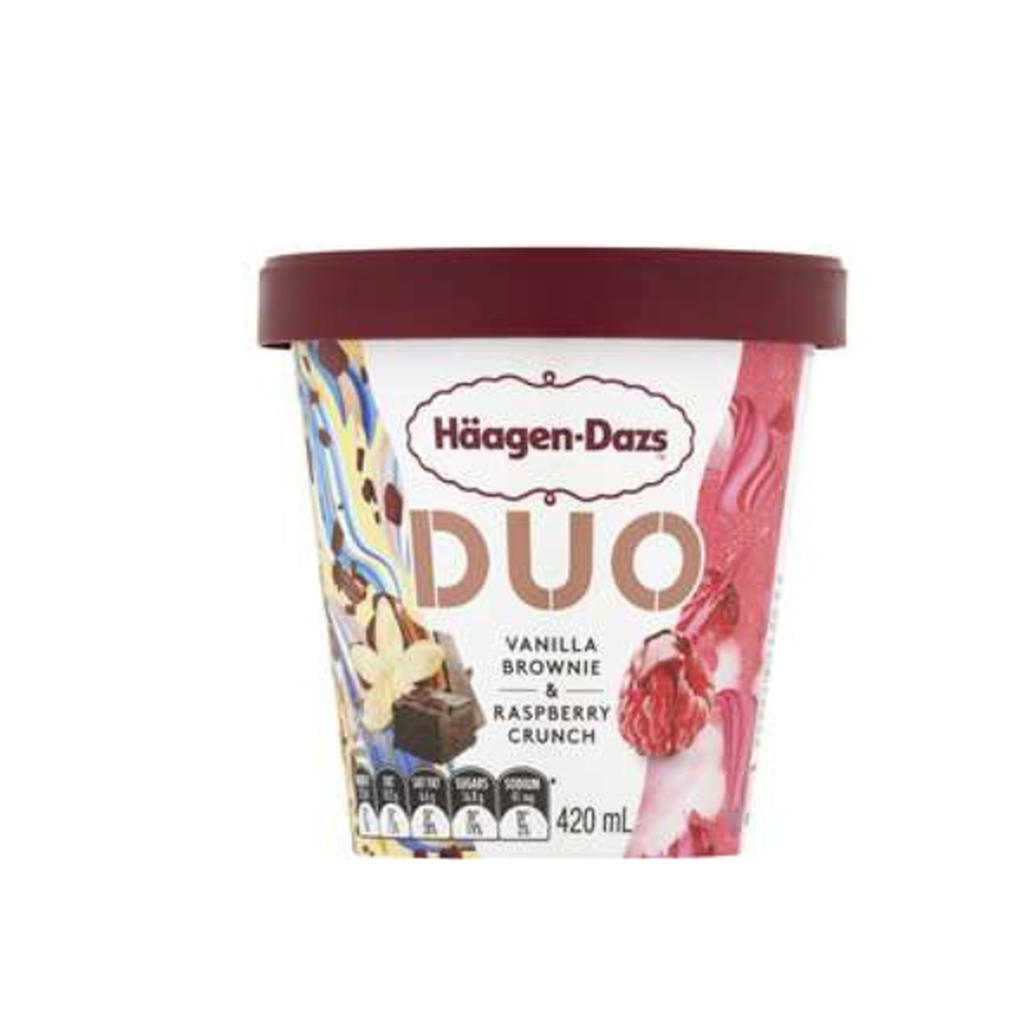 Haagen-Dazs Duo Van Brown Rasp 420Ml