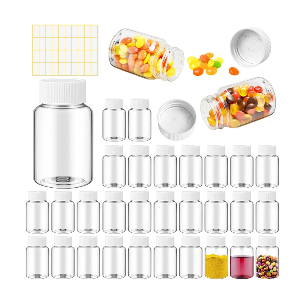 30Cc Clear Pill Jars 144'S
