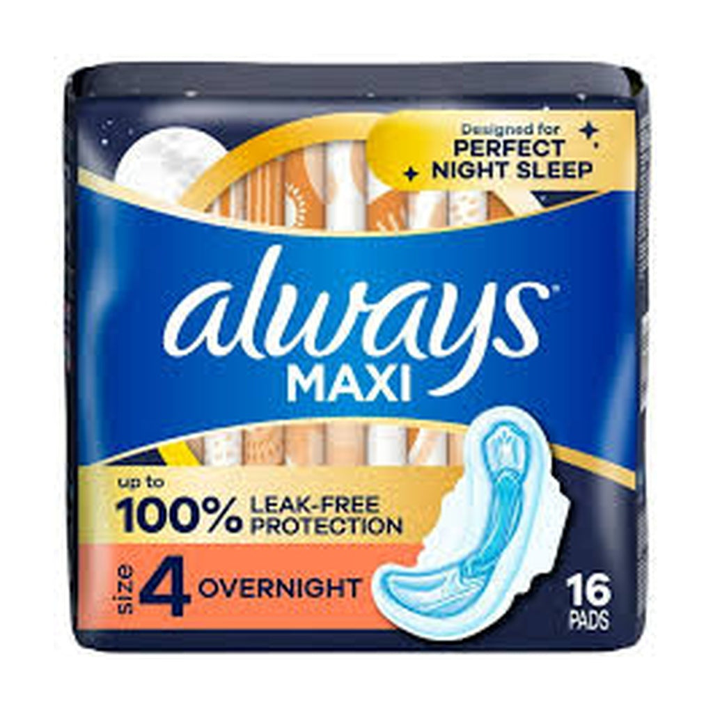 Always Maxi O/Night W/Wings 16'S