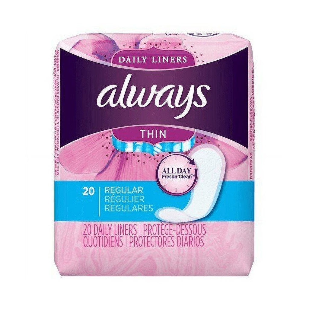 Always P/Liners Thin Wrapped Scented 12X20'S