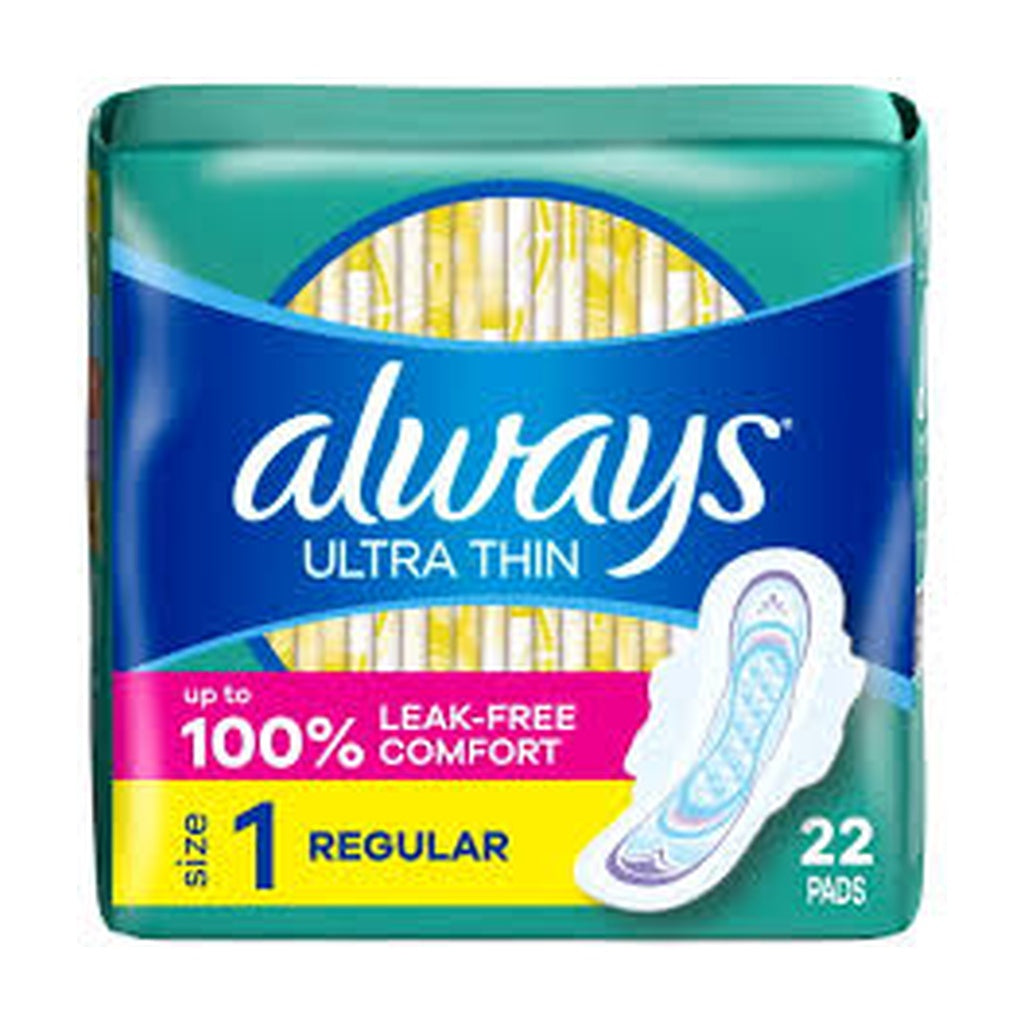 Always Ultra Thin Regular W/Wings 22'S