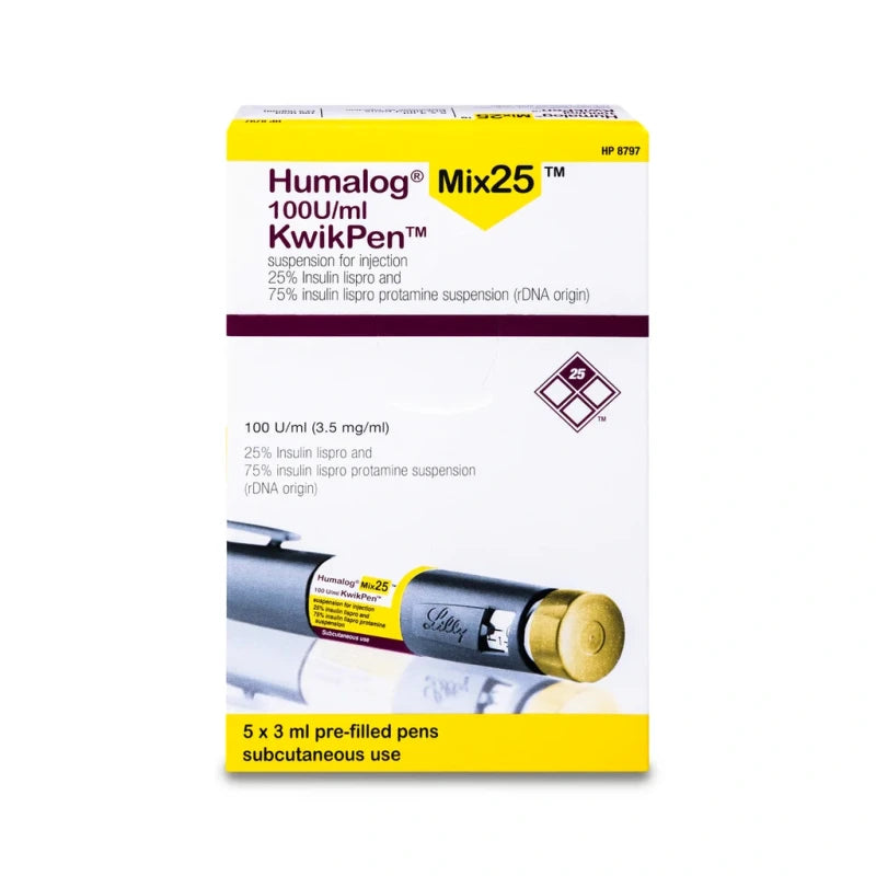 Humalog Mix 25 Kwikpen 100U/Ml X 5