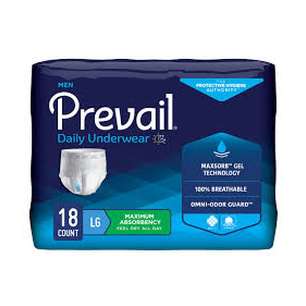 Prevail Prot U/Wear Lge/Xl For Men 4 X 18'S