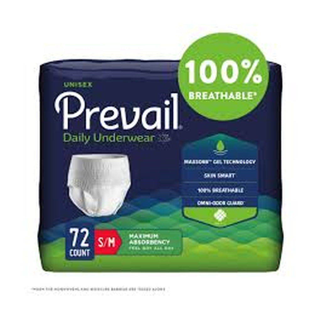 Prevail Prot U/Wear Sup. Sm/Med 4 X 18'S
